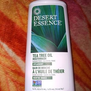 Desert Essence Tea Tree Oil Mouthwash Sugar & Alcohol Free Spearmint